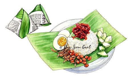 Nasi Lemak Cartoon Hiasan Rumah