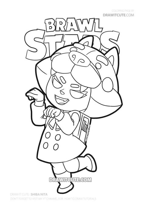 Shiba Nita Brawl Stars Coloring Pages Draw It Cute Coloringpages