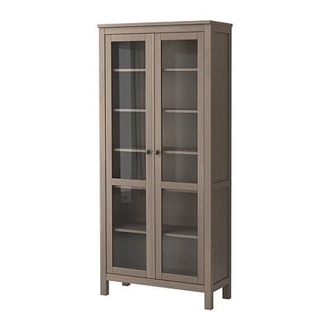 Hemnes Glass Door Cabinet Gray Brown Ikea