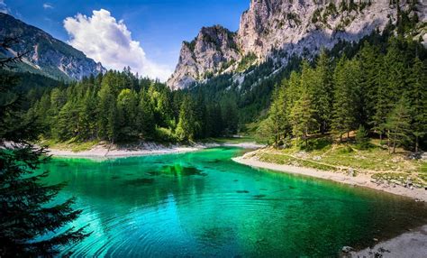 1920x1080 Resolution Body Of Water Lake Forest Green Mountains Hd