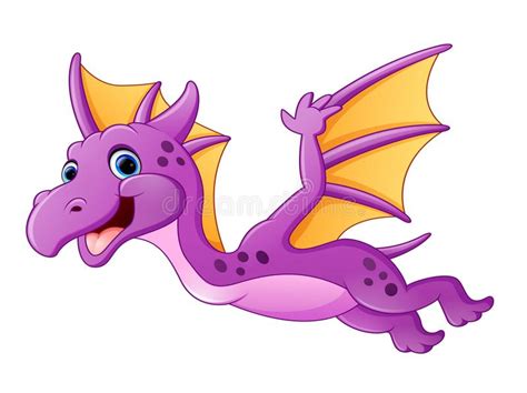 Cute Dragon Flying Stock Vector Illustration Of Large 71105422