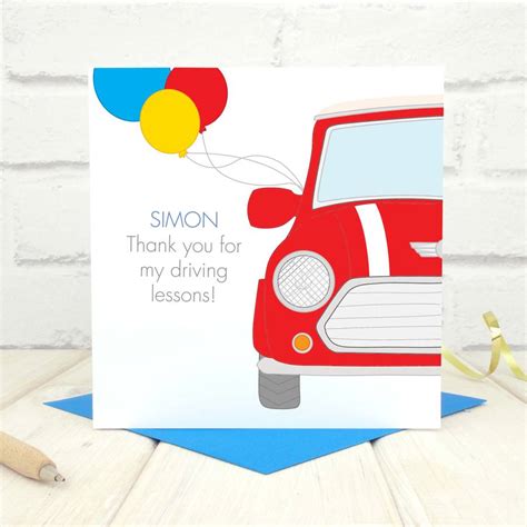 Your vouchers might read, good for five driving lessons or good for a lesson in parallel parking or three. Personalised Driving Lessons Card By Chi Chi Moi ...