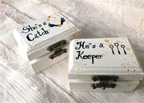 Wedding Ring Box Ring Bearer Box Harry Potter Wedding Shes A Catch