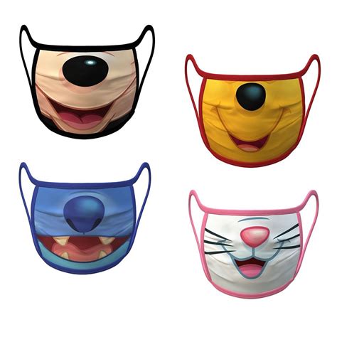 Disney Cloth Face Masks 4 Pack Set Cute Face Masks For Kids