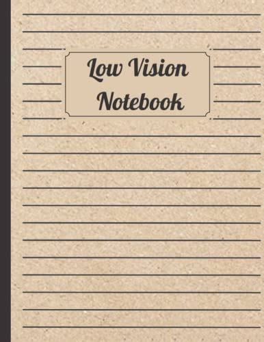 Low Vision Notebook Bold Line White Paper Extra Wide Ruled Low