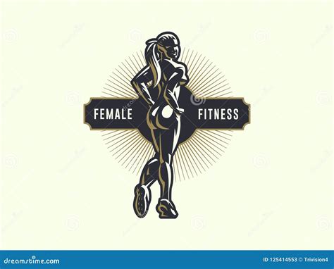 Woman Fitness Emblem Stock Vector Illustration Of People 125414553