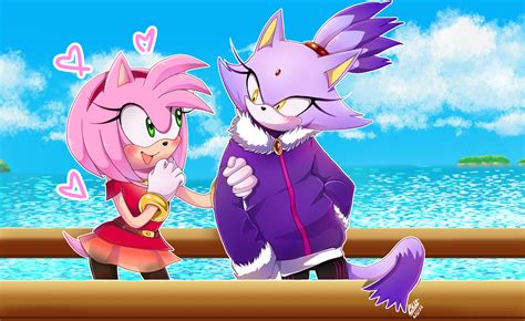 sweet and spicy what do you think amy and blaze are discussing art by me r sonicthehedgehog