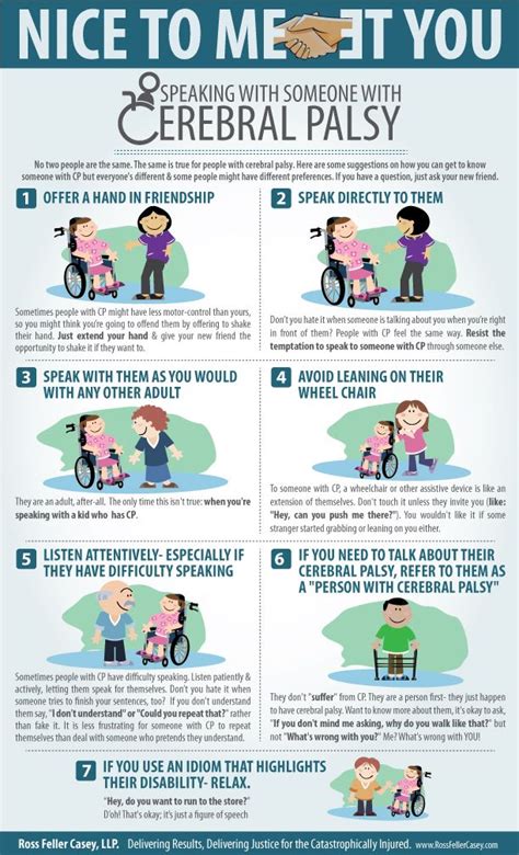 How To Speak With Someone With Cerebral Palsy Infographic The