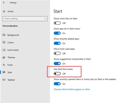 How To Enable Or Disable Windows 10 Full Screen Start Menu Windows Basics