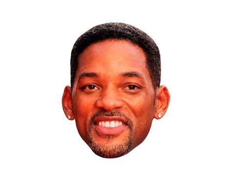 Will Smith Vip Celebrity Cardboard Cutout Face Mask