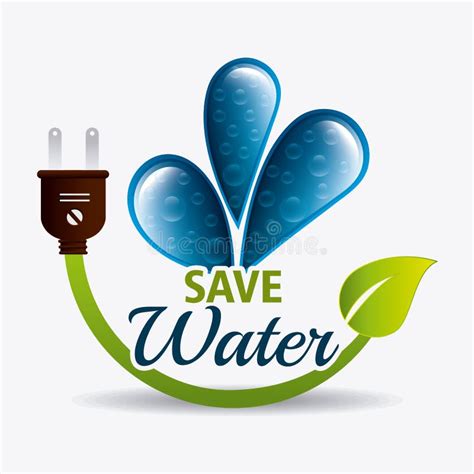 Save Water Ecology Stock Vector Illustration Of Abstract 60870141