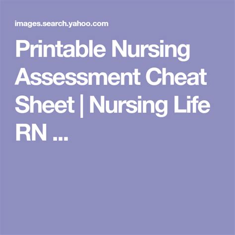 Printable Mds Assessment Cheat Sheet Pe