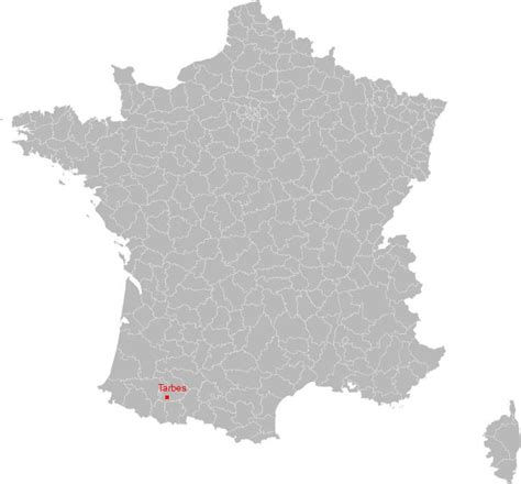 CARTE DE TARBES : Situation géographique et population de Tarbes, code 