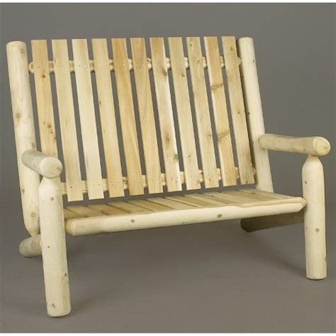 Rustic Natural Cedar Furniture 4 Ft High Back Settee Silver Cedar