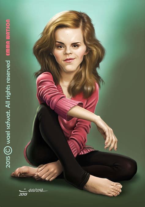 Emma Watson By Wael Safwat Celebrity Caricatures Funny Caricatures Caricature Drawing