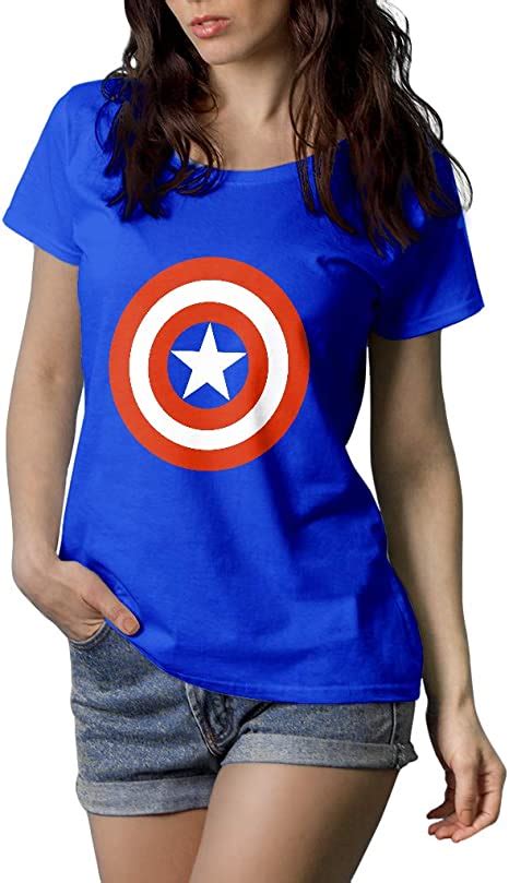 captain america shield women s t shirt 100 cotton m blue royal uk fashion