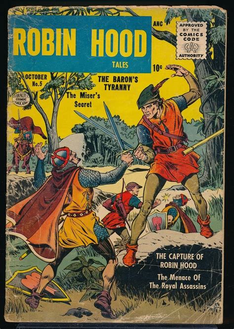 Robin Hood Tales No 5 1956 Quality Comic Book Matt Baker Cover And Art 3