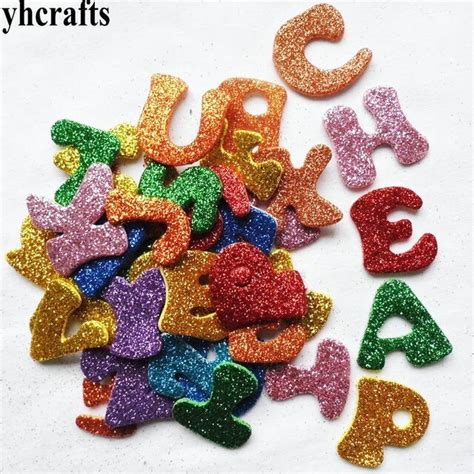 750pcs10bagslot Glitter Foam Alphabet Letters Stickers 10 Design