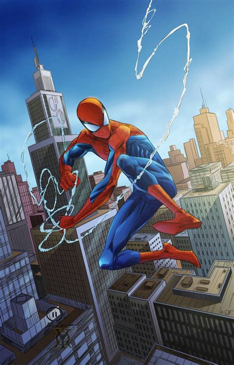 Spider Man Swinging Through The City By Royhobbitz Spiderman Spider