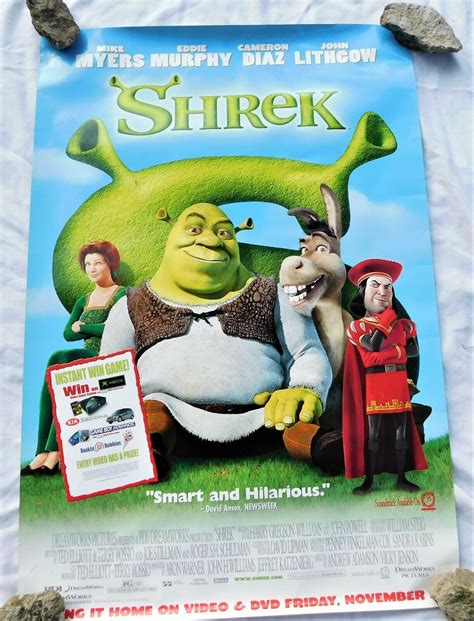 Shrek 2001 Original 27x40 Store Display Video Poster Dvd Mike Myers