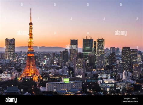 Tokyo Tower And Roppongi Hills Minato Kutokyojapan Stock Photo Alamy