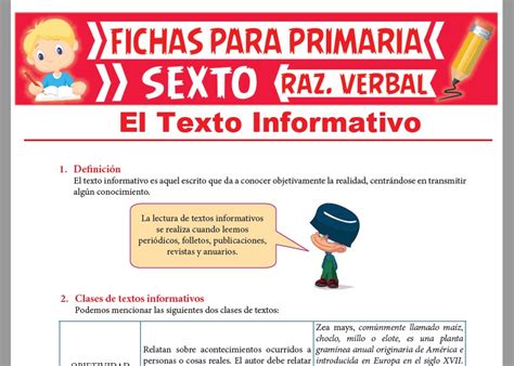 Ejemplos De Textos Informativos Para Niños De Segundo De Primaria