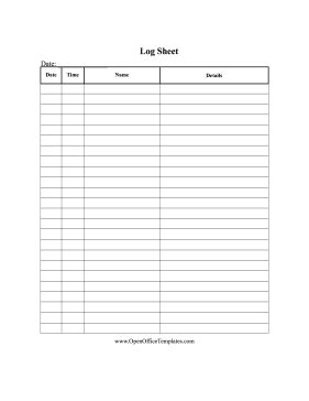 We did not find results for: Basic Log Sheet - OpenOffice template