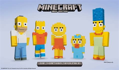 Minecraft Getting The Simpsons Skins Hits Xbox First