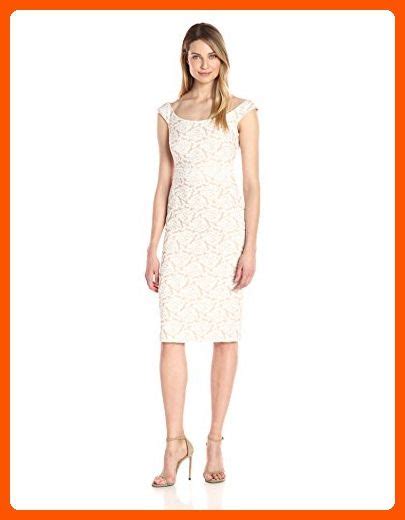 Maggy London Womens Bloom Jacquard Sheath Natural 12 All About