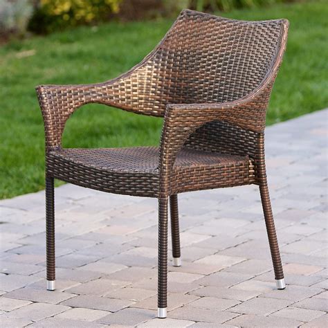 Christopher Knight Home 235369 Stacking Wicker Chairs 7 Piece Outdoor