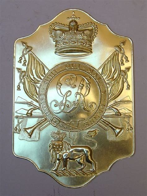 Stove Pipe Shako Plate Brass 1800 1812 British Napoleonic War