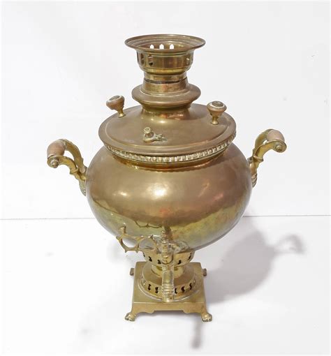 Persian Round Brass Samovar With Lot 1043070 Allbids