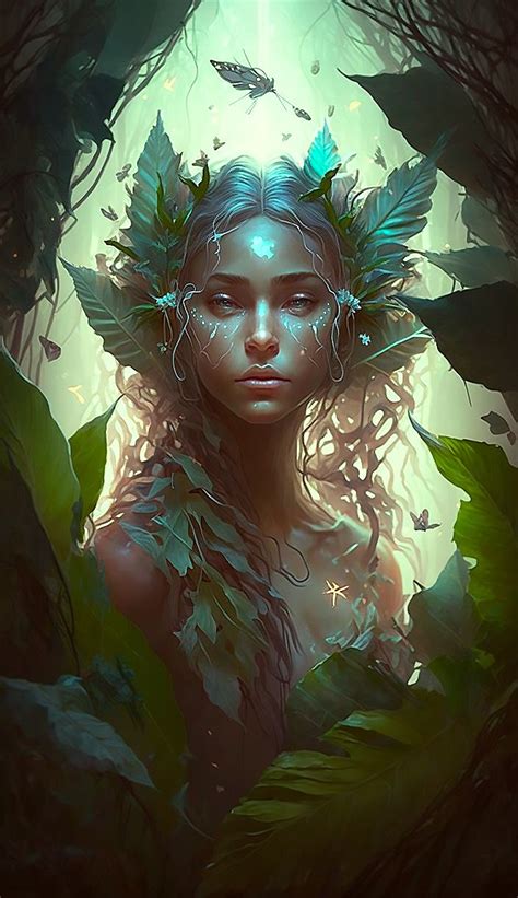 Fantasy Forest Nymph Made With Ai Fantasy Forest Fantasy Art