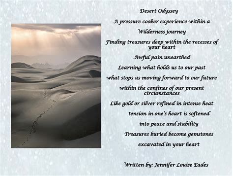 Diamond Dust ~ reflections from a desert odyssey sojourner – Desert Odyssey