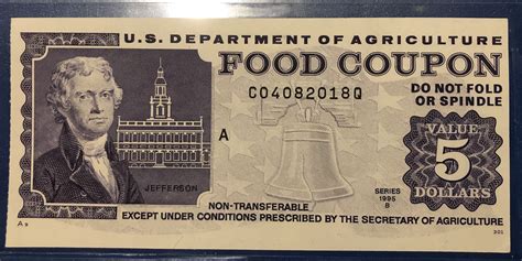 5 Dollars (United States Department of Agriculture Food Coupon) [Type