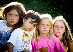 Four little girls stock photo. Image of childhood, portrait - 33968384