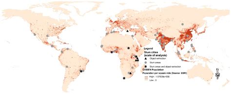 High Resolution World Population Density Map