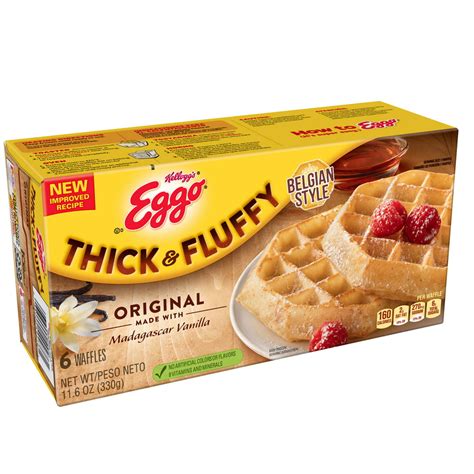 Kelloggs Eggo Thick And Fluffy Belgian Style Original Waffles 6 Count
