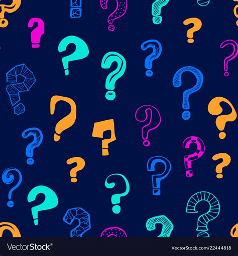 Question Marks Signs Seamless Pattern Background Vector Image