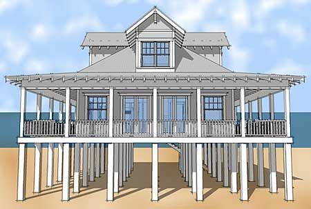 Bedroom bath house stilts car parking underneath via. Plan 44026TD: Classic Florida Cracker Beach House Plan