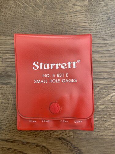 Vintage Starrett No S 831 E Small Hole Gauge 4 Piece Set In Case S831e