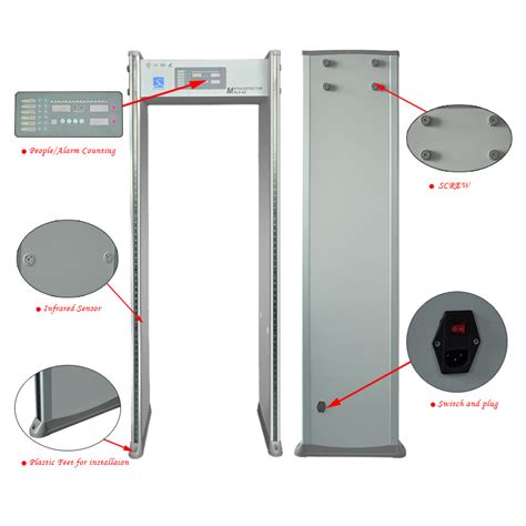 Portable 6 Zones Archway Walk Through Metal Detector Gate