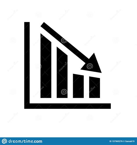 Vector Declining Graph Icon Stock Illustration Illustration Of Mobile