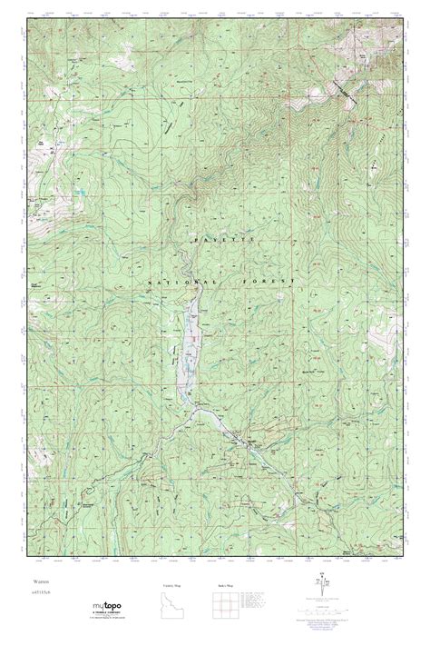 Mytopo Warren Idaho Usgs Quad Topo Map