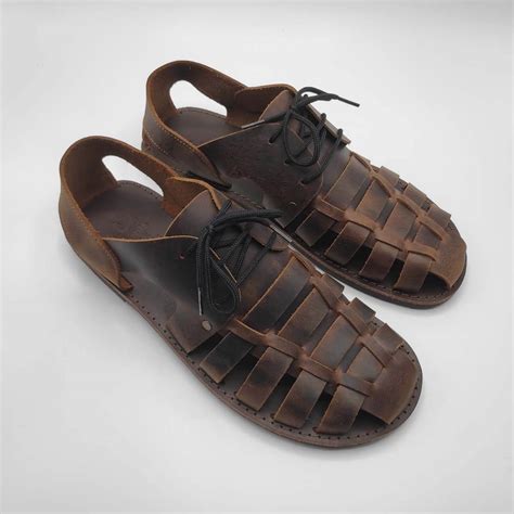 Thalassa Mens Leather Dress Sandal Pagonis Leather Greek Sandals