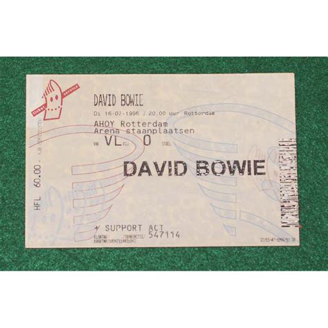 David Bowie Bowie Rotterdam Concert Ticket 1996 96 Ticket
