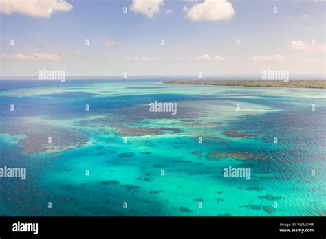 Los Arrecifes Y Atolones De Coral En El Mar Tropical Vista Superior