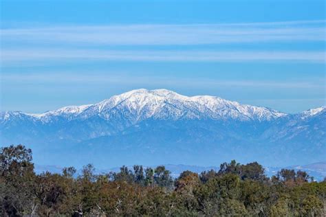 Snowcapped Mountains In Southern California Stock Photo Image Of