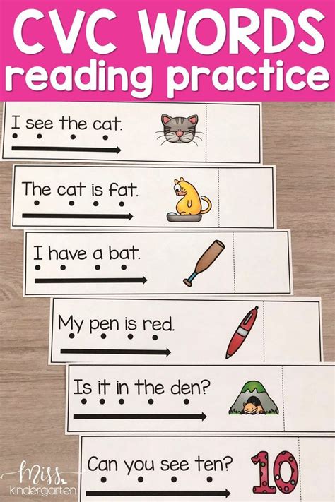 Kids read a sentence, then find the corresponding picture card to make a match! Reading CVC Words in Simple Sentences in 2020 | Reading cvc words, Cvc words kindergarten ...