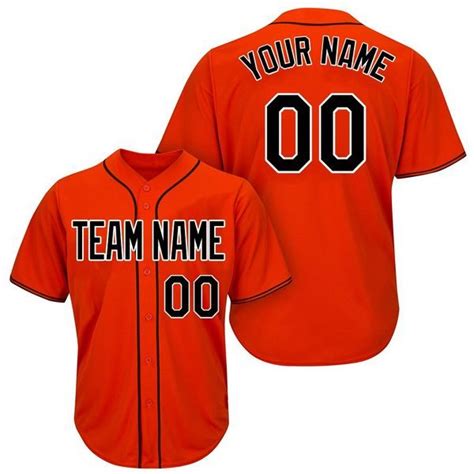 Custom Baseball Jersey Embroidered Your Names And Numbers Orange